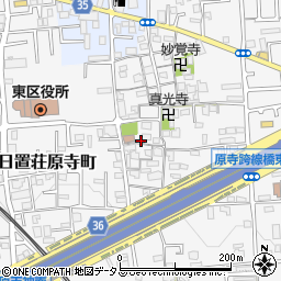 大阪府堺市東区日置荘原寺町561周辺の地図