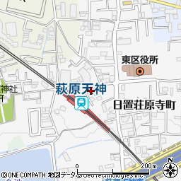 大阪府堺市東区日置荘原寺町104周辺の地図