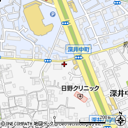 大阪府堺市中区深井中町689周辺の地図