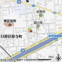 大阪府堺市東区日置荘原寺町562周辺の地図