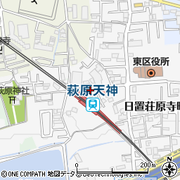 大阪府堺市東区日置荘原寺町96周辺の地図