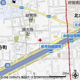 大阪府堺市東区日置荘原寺町514周辺の地図