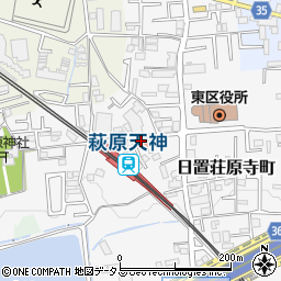 大阪府堺市東区日置荘原寺町104-3周辺の地図