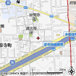 大阪府堺市東区日置荘原寺町525周辺の地図