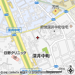 大阪府堺市中区深井中町582周辺の地図