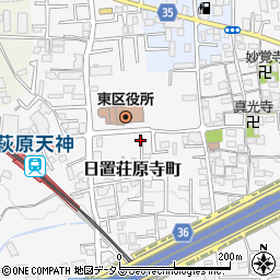 大阪府堺市東区日置荘原寺町189周辺の地図