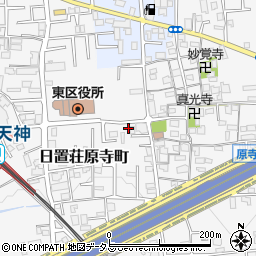 大阪府堺市東区日置荘原寺町216周辺の地図