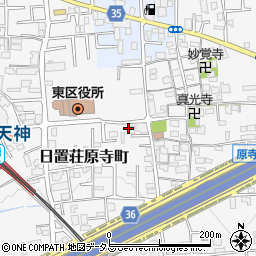 大阪府堺市東区日置荘原寺町216-1周辺の地図