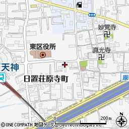大阪府堺市東区日置荘原寺町217周辺の地図