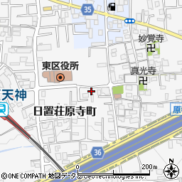 大阪府堺市東区日置荘原寺町217周辺の地図