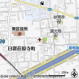 大阪府堺市東区日置荘原寺町215周辺の地図