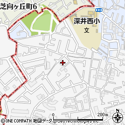 大阪府堺市中区深井中町916周辺の地図