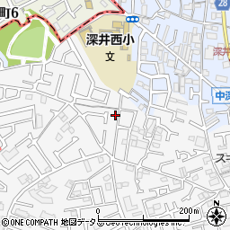 大阪府堺市中区深井中町1168-13周辺の地図