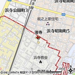 濱寺周辺の地図