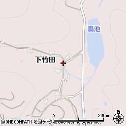 広島県福山市神辺町下竹田1655-2周辺の地図