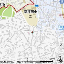 大阪府堺市中区深井中町1168-12周辺の地図
