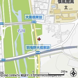 大阪府羽曳野市大黒318周辺の地図