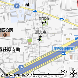 大阪府堺市東区日置荘原寺町518周辺の地図