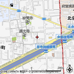 大阪府堺市東区日置荘原寺町515周辺の地図