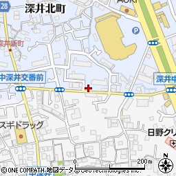 大阪府堺市中区深井北町733-2周辺の地図