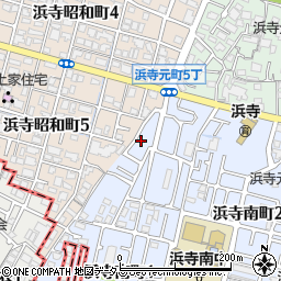 大阪府堺市西区浜寺南町1丁19周辺の地図