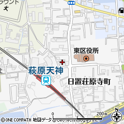 大阪府堺市東区日置荘原寺町45周辺の地図