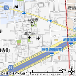 大阪府堺市東区日置荘原寺町516周辺の地図