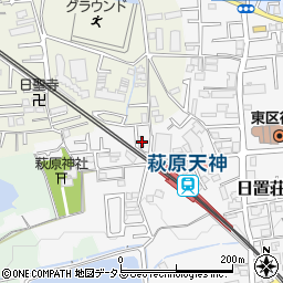 大阪府堺市東区日置荘原寺町52周辺の地図