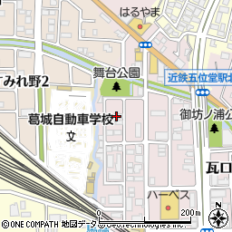奈良県香芝市瓦口2076周辺の地図