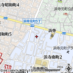 大阪府堺市西区浜寺南町1丁23周辺の地図