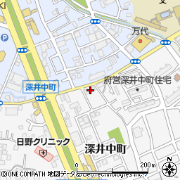 大阪府堺市中区深井中町579周辺の地図