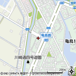 倉敷亀島二郵便局周辺の地図