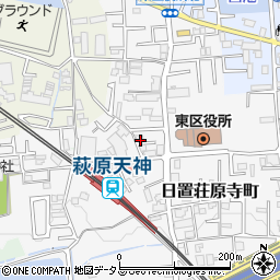 大阪府堺市東区日置荘原寺町45-20周辺の地図