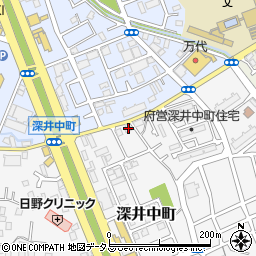 大阪府堺市中区深井中町579-3周辺の地図