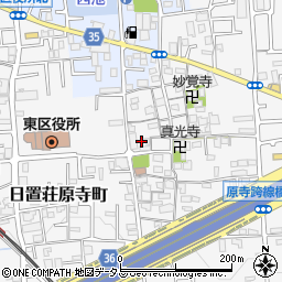 大阪府堺市東区日置荘原寺町566周辺の地図