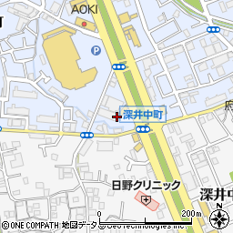 大阪府堺市中区深井北町668周辺の地図