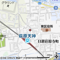 大阪府堺市東区日置荘原寺町47周辺の地図