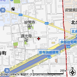 大阪府堺市東区日置荘原寺町511周辺の地図