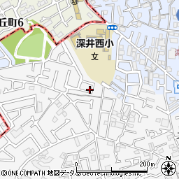 大阪府堺市中区深井中町1178周辺の地図