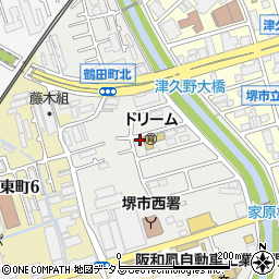 大阪府堺市西区鶴田町周辺の地図