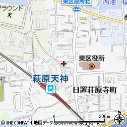 大阪府堺市東区日置荘原寺町44-10周辺の地図