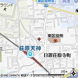大阪府堺市東区日置荘原寺町44-9周辺の地図
