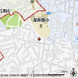 大阪府堺市中区深井中町1179周辺の地図