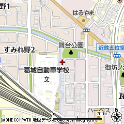 奈良県香芝市瓦口2052周辺の地図