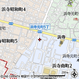 大阪府堺市西区浜寺南町1丁13周辺の地図