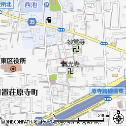 大阪府堺市東区日置荘原寺町502-7周辺の地図