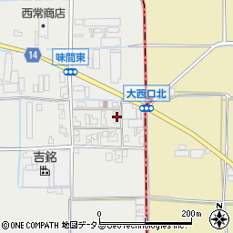 奈良県磯城郡田原本町味間349周辺の地図