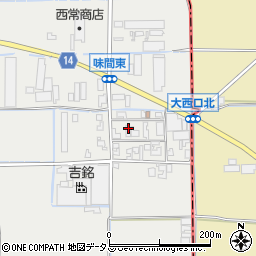 奈良県磯城郡田原本町味間348周辺の地図