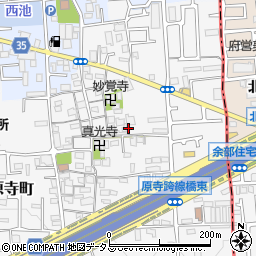 大阪府堺市東区日置荘原寺町507周辺の地図