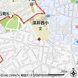 大阪府堺市中区深井中町1179-18周辺の地図